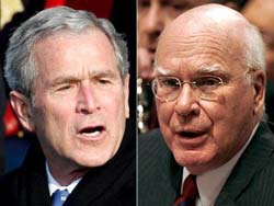 George W. Bush en Senator Patrick Leahy